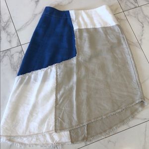 Patchwork midi skirt
